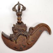 19TH CENTURY TIBETAN BRONZE KARTIKA VAJRA CHOPPER