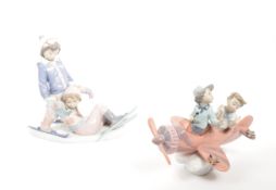 TWO VINTAGE LLADRO SPANISH PORCELAIN FIGURES