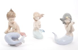 THREE VINTAGE NAO PORCELAIN FIGURINES
