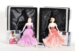 ROYAL DOULTON - TWO PRETTY LADIES FIGURES OF THE YEAR