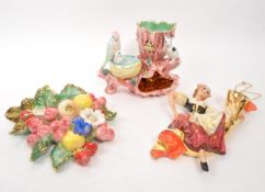 G CIGARDI - THREE MID CENTURY ITALIAN PORCELAIN ITEMS SIGNED