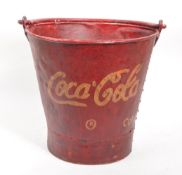 COCA-COLA - MID CENTURY HAND PAINTED BUCKET