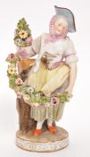 MEISSEN BELIEVED 19TH CENTURY LADY FIGURE