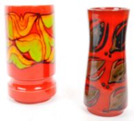 POOLE POTTERY - TWO VINTAGE 20TH CENTURY DELPHIS POTTERY VASES