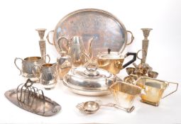 MIXED COLLECTION OF VINTAGE 20TH CENTURY SILVER PLATE ITEMS