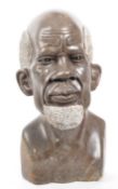 AFRICAN TRIBAL CARVED SOAPSTONE BUST