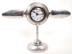 VINTAGE 20TH CENTURY CHROME DESK TOP CLOCK