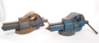 RECORD - TWO VINTAGE 20TH CENTURY ENGINEER'S BENCH VICES