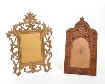 TWO FRAMES - GILT ROCOCO STYLE FRAME & INDIAN EXAMPLE