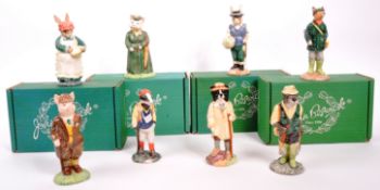 BESWICK - EIGHT PORCELAIN COUNTRY FOLK FIGURES