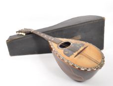 19TH CENTURY BOWL BACK MANDOLIN WITHIN CASED