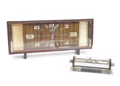 MID CENTURY RETRO CORAL CLOCK & PERPETUAL CALENDAR
