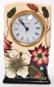 MOORCROFT POTTERY - CONTEMPORARY CERAMIC MANTEL CLOCK