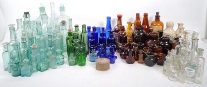 LARGE COLLECTION OF GLASS BOTTLE INCL. PHARMACEUTICAL