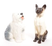 BESWICK - TWO VINTAGE 20TH CENTURY PORCELAIN ANIMAL FIGURES