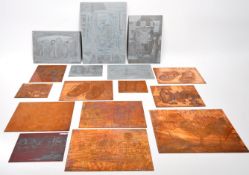 COLLECTIO OF COPPER PICTORIAL PRINTING PLATES