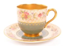 EARLY 20TH CENTURY ROYAL WORCESTER CUP & SAUCER