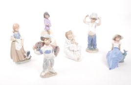 SIX VINTAGE NAO PORCELAIN FIGURINES