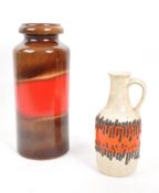 WEST GERMAN - MID CENTURY CERAMIC VASE & BAY JUG