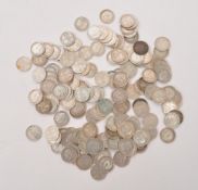 LARGE COLLECTION OF SILVER THREEPENCE COINS