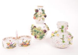 DRESDEN BERRY VASE & CHELSEA FLORAL ENCRUSTED VASE