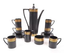PORTMEIRION POTTERY - GREEK KEY COFFEE SERVICE