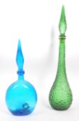 TWO MID CENTURY EMPOLI MANNER GENIE BOTTLES
