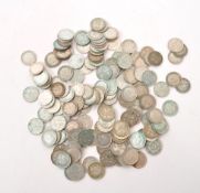 LARGE COLLECTION OF BRITISH SILVER THREEPENCE