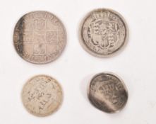 1711 QUEEN ANNE SILVER SHILLING COIN