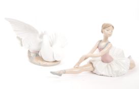 TWO VINTAGE LLADRO & NAO PORCELAIN FIGURINES