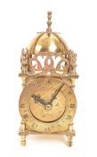 SMITHS - VINTAGE MID 20TH CENTURY BRASS LANTERN CLOCK