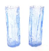 PAIR OF VINTAGE 20TH CENTURY WHITEFRIARS STYLE BARK VASES