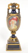 BELIEVED TO BE ROYAL VIENNA - 19TH CENTURY PORTRAIT VASE
