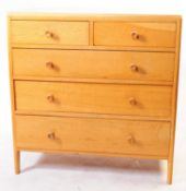 MID CENTURY OAK CHEST OF DRAWERS