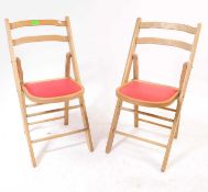 PAIR OF VINTAGE 20TH CENTURY SHANGHAI CHINESE FOLDING CHAIRS