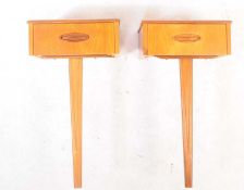 BRITISH MODERN DESIGN - PAIR OF MID CENTURY BEDSIDES