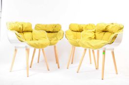 GABER - A SET OF FOUR ITALIAN ARMCHAIRS DESIGNED BY ALESSANDRO BUSANA