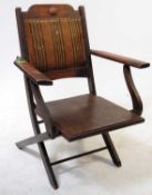 VICTORIAN 19TH CENTURY FOLDING STEAMER CHAIR W/ OTHERS