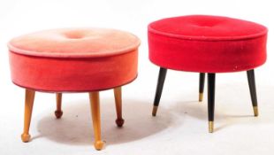 SHERBOURNE - TWO MID CENTURY FOOTSTOOLS