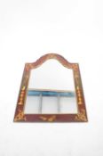 20TH CENTURY HAND PAINTED DECORATIVE FRAME MIRROR