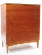 BRITISH MODERN DESIGN - MID CENTURY TEAK CHEST OF DRAWERS