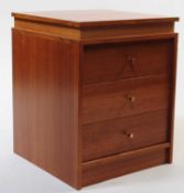 BRITISH MODERN DESIGN - TEAK BEDSIDE CHEST OF DRAWERS