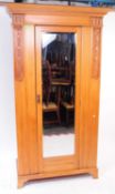 EDWARDIAN SATIN WALNUT ARMOIRE WARDROBE