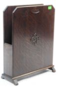 ART DECO EARLY 20TH CENTURY CIRCA 1920S OAK MAGAZINE RACK
