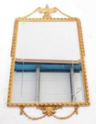 20TH CENTURY ADAM STYLE GILT MIRROR WITH SWAG DECORATION