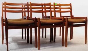 SIX MID CENTURY TEAK DINING CHAIRS