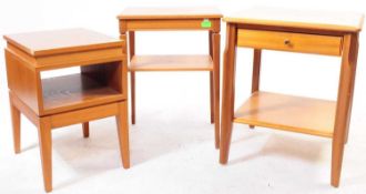 COLLECTION OF MID CENTURY TEAK SIDE TABLE