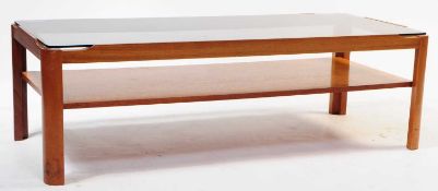 MYER - MID 20TH CENTURY TEAK & GLASS COFFEE TABLE