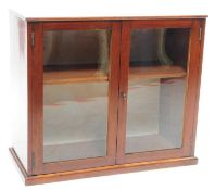 SMALL 20TH CENTURY MAHOGANY DISPLAY CABINET