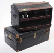VICTORIAN 19TH CENTURY DOME TOP STEAMER TRUNK
